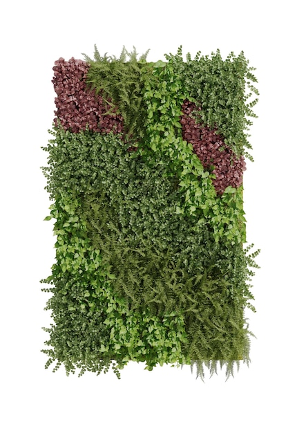 Ilustración en 3D del jardín vertical