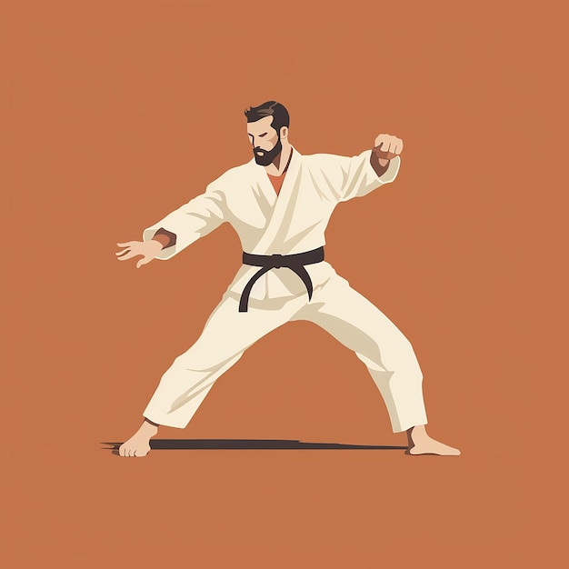 Foto ilustración 3d para karate hecha con ai generativa