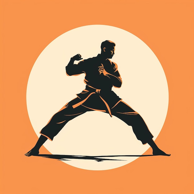 Ilustración 3D para karate hecha con AI generativa