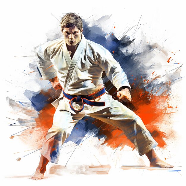 Foto ilustración 3d para karate hecha con ai generativa