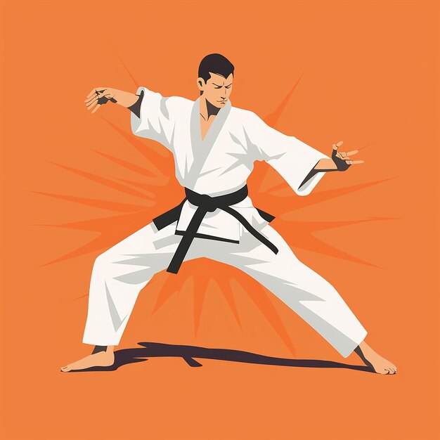 Foto ilustración 3d para karate hecha con ai generativa