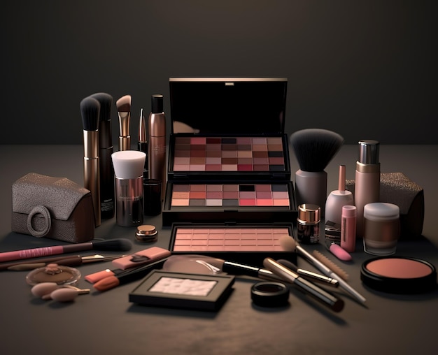 Ilustración 3d de maquillaje