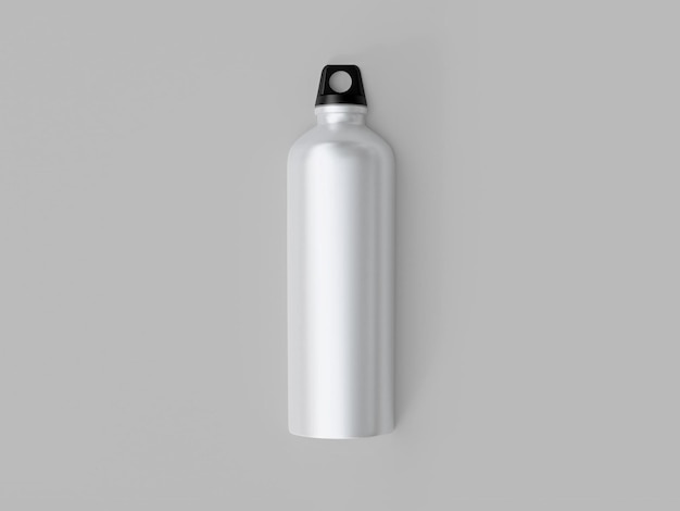 Ilustración 3D Mockup de botella térmica aislada