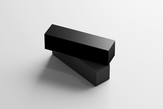 Ilustración 3D Mockup de cajas de embalaje aisladas