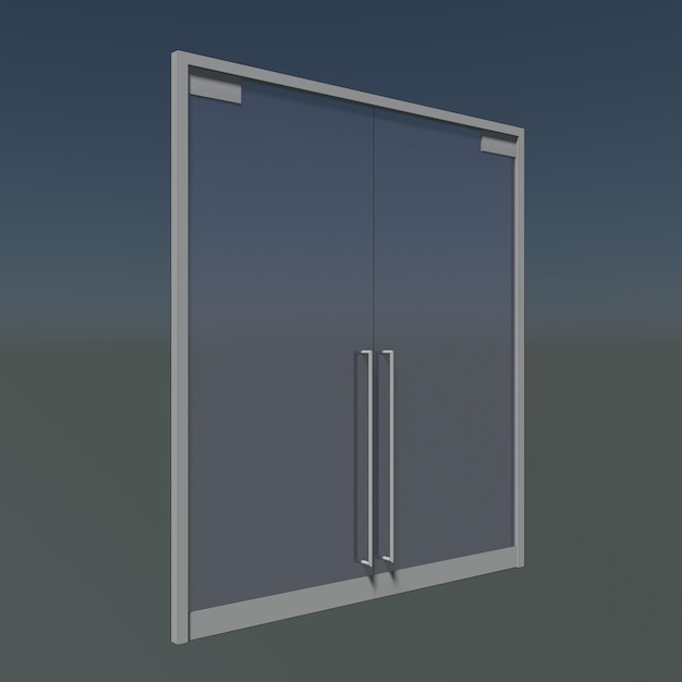 Ilustración 3D del modelo de puerta