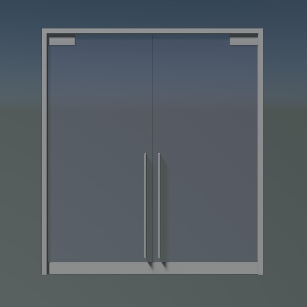 Ilustración 3D del modelo de puerta