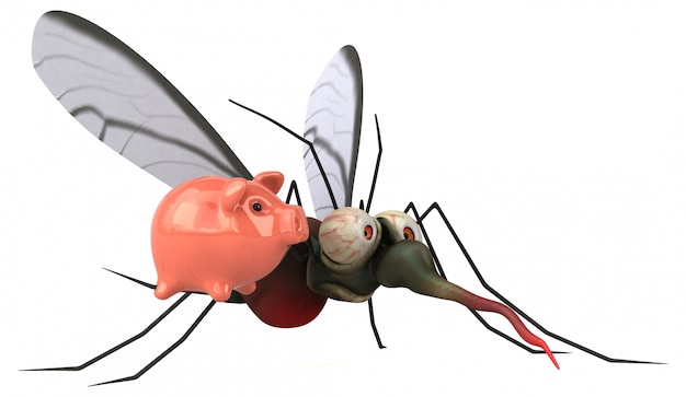 Foto ilustración 3d mosquito