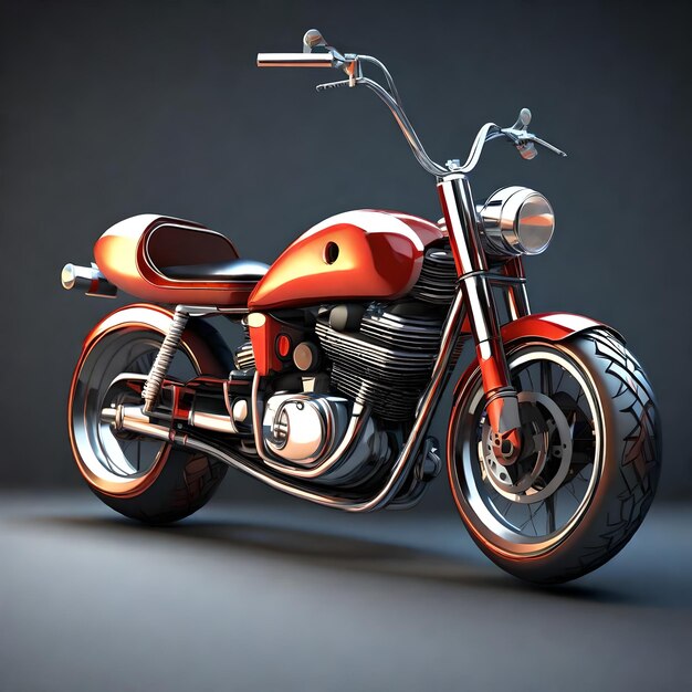 Una ilustración 3d de moto