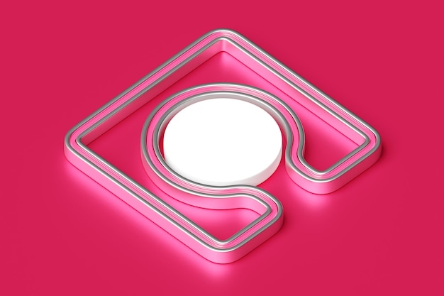 Ilustración 3D de un nodo rosa Forma fantástica Formas geométricas simples