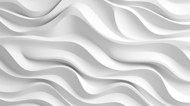 Ilustración 3D de ondas de patrón blanco sin costura luz anGenerative AI