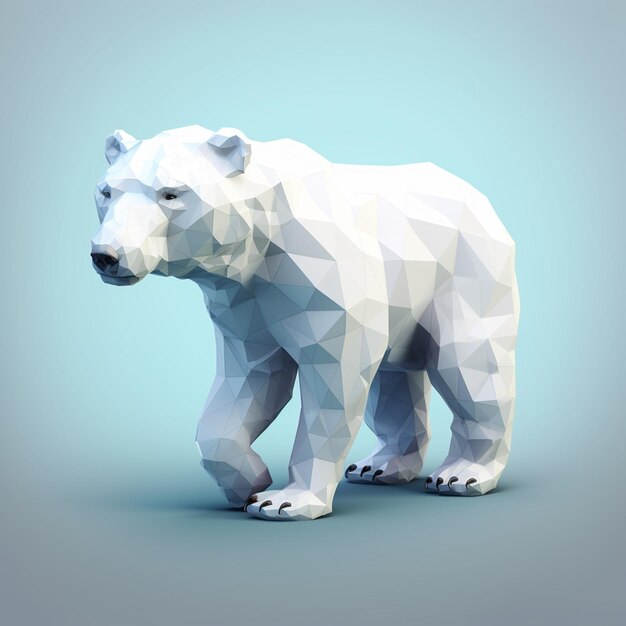 Ilustración en 3D de un oso polar