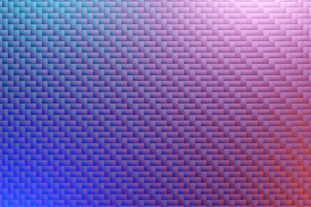 Ilustración 3D de patrón geométrico rosa y azul de un patrón Impresión decorativa, patrón. Impresión triangular 3D