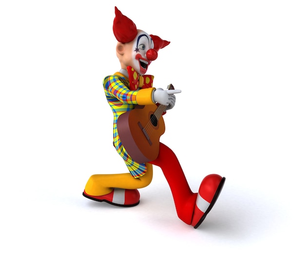 Ilustración 3D de payaso divertido