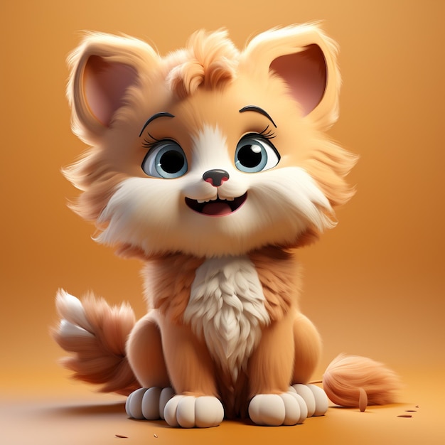 Ilustración en 3D de personajes animales