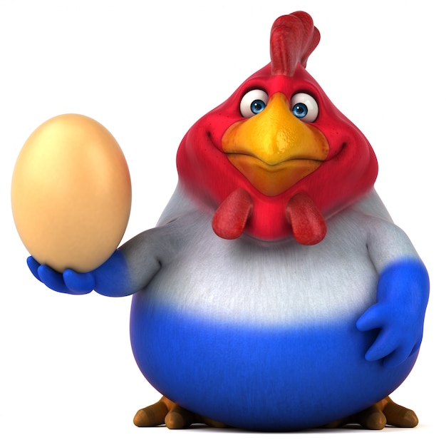 Ilustración 3D de pollito francés