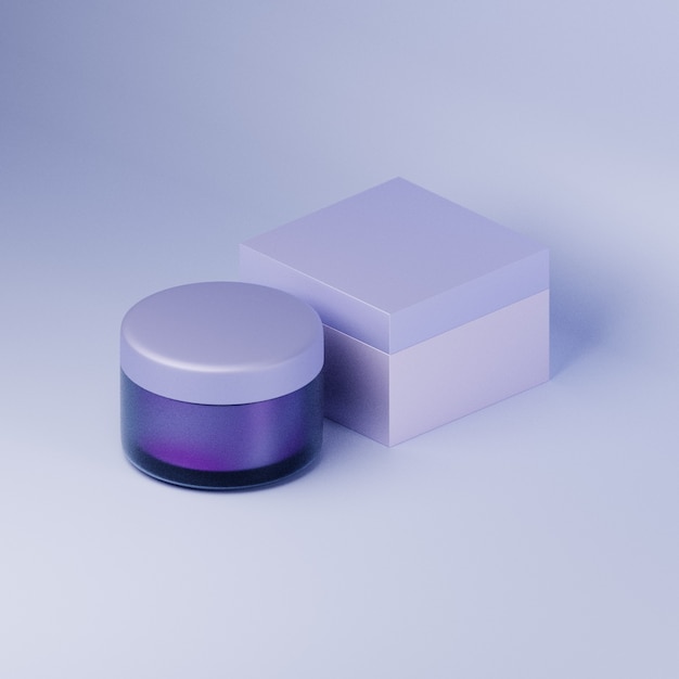 Ilustración 3d producto cosmético simple lujo minimalista