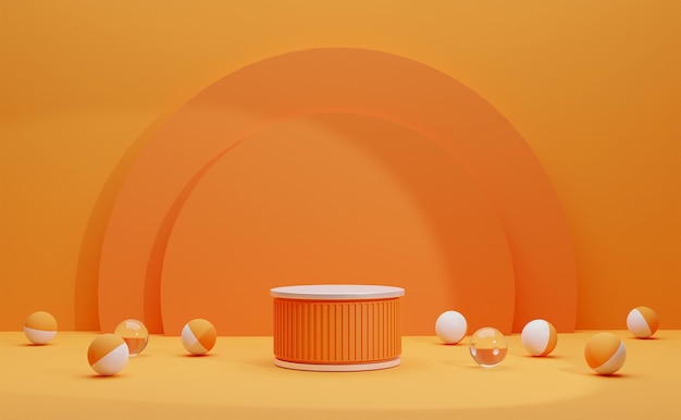 Ilustración 3d del producto del soporte del podio