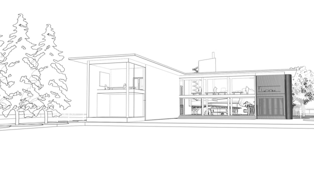 Ilustración en 3D del proyecto de construcción