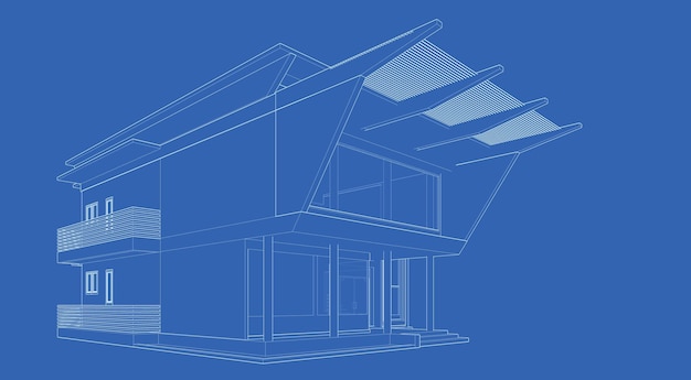 Ilustración en 3D del proyecto de construcción