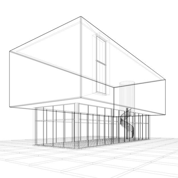 Ilustración en 3D del proyecto de construcción