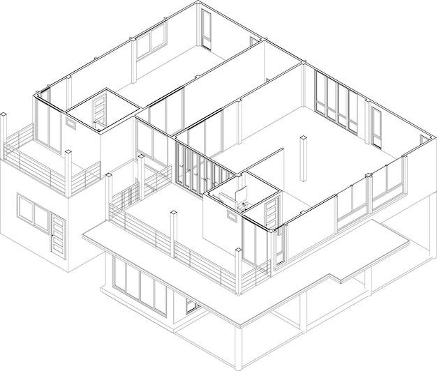 Ilustración 3D del proyecto de construcción