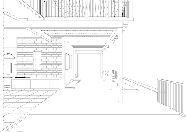 Ilustración en 3D del proyecto de construcción