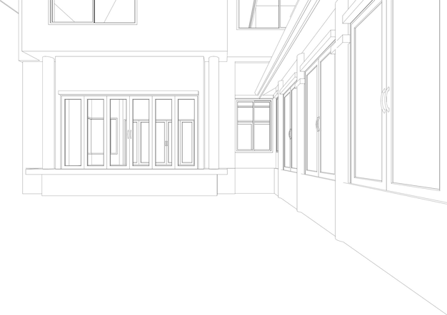 Ilustración en 3D del proyecto de construcción
