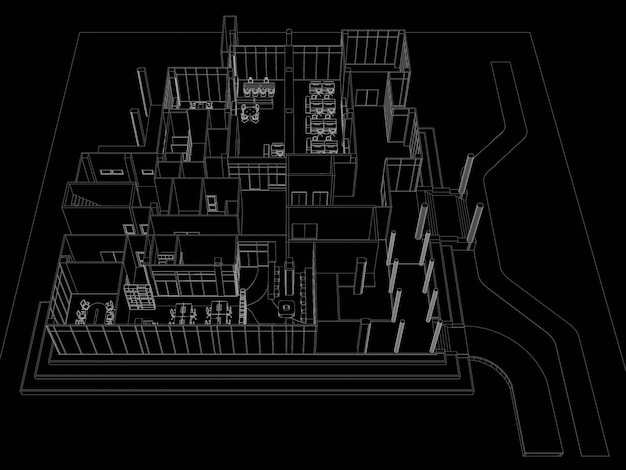 Ilustración 3D del proyecto de construcción