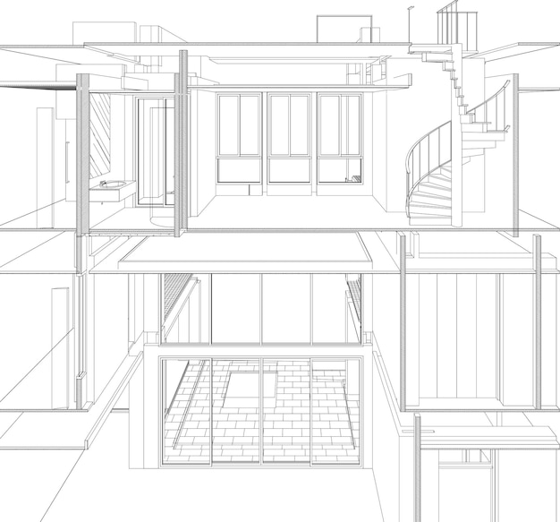 Ilustración 3D de un proyecto residencial