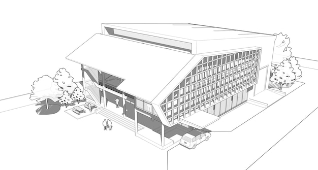 Ilustración 3D de un proyecto residencial