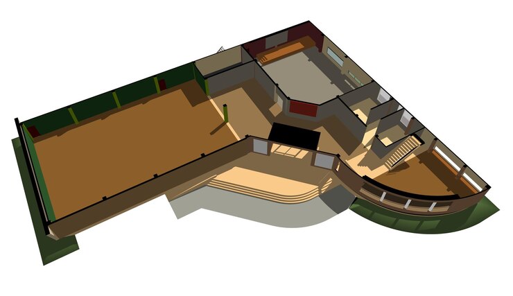 Foto ilustración 3d de un proyecto residencial