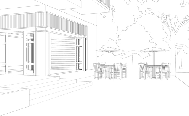Ilustración 3D de un proyecto residencial