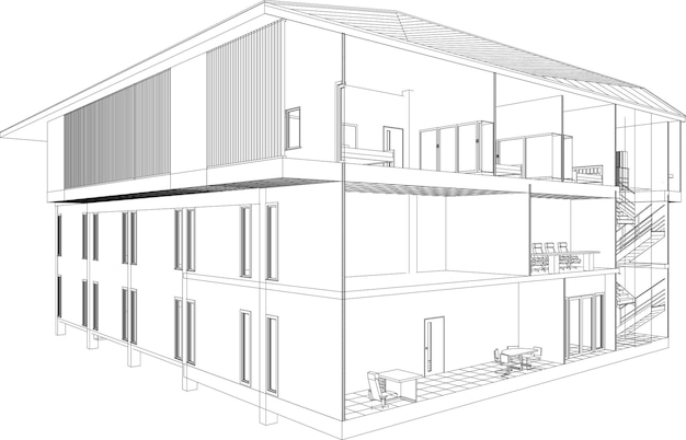 Ilustración 3D de un proyecto residencial