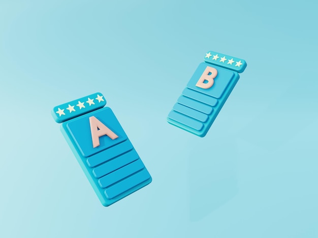 Ilustración 3d que da una reseña sobre un producto o servicio bueno para ilustración o marketing
