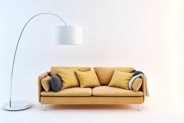Foto ilustración 3d que representa grandes interiores modernos y luminosos de lujo computadora de maqueta de sala de estar digitalmente
