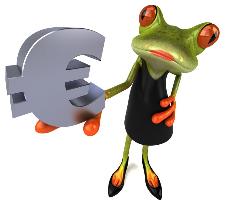 Foto ilustración 3d de rana divertida
