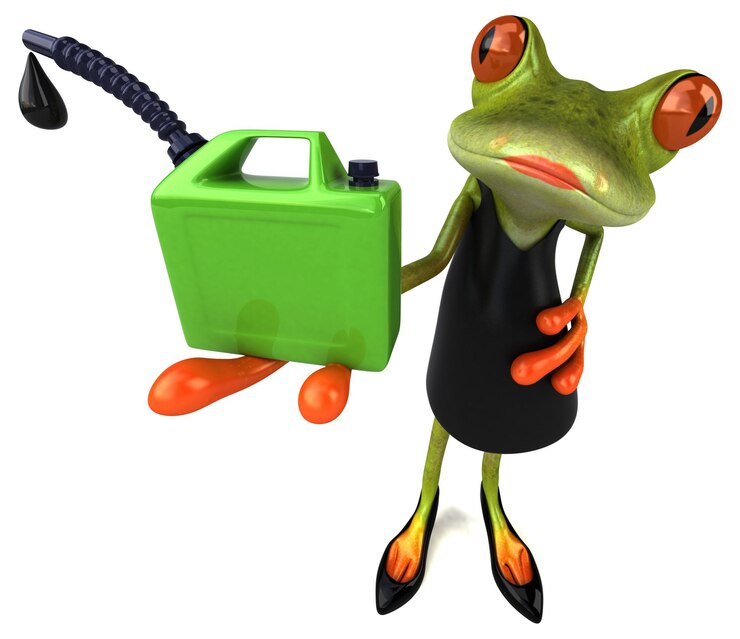 Foto ilustración 3d de rana divertida