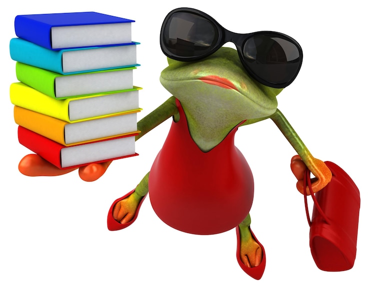 Foto ilustración 3d de rana divertida