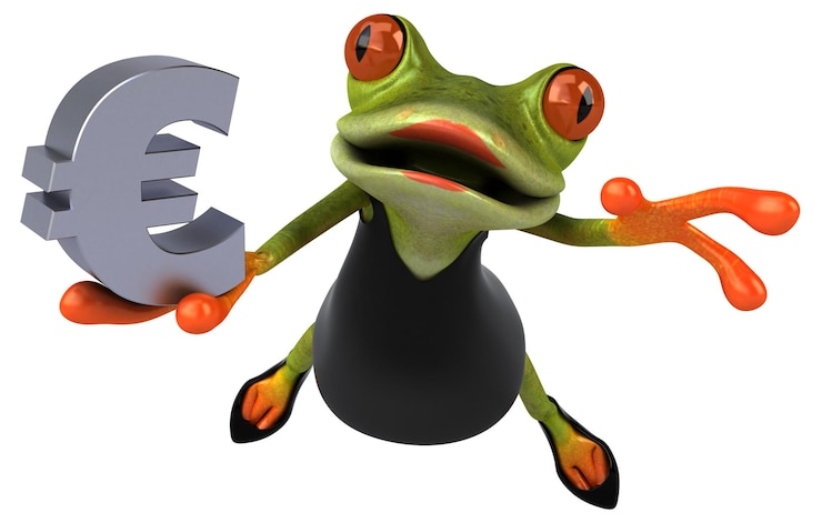 Foto ilustración 3d de rana divertida