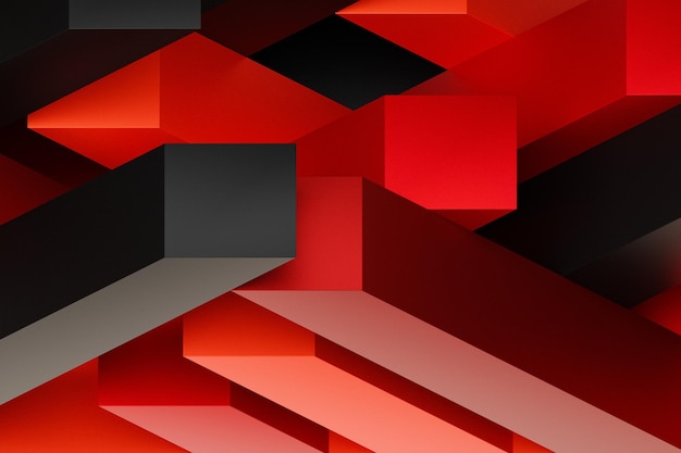 Ilustración en 3D rayas coloridas fondo futurista