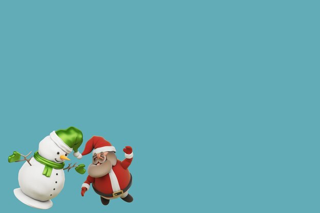 Ilustración 3d un regalo de santa claus el día de navidad