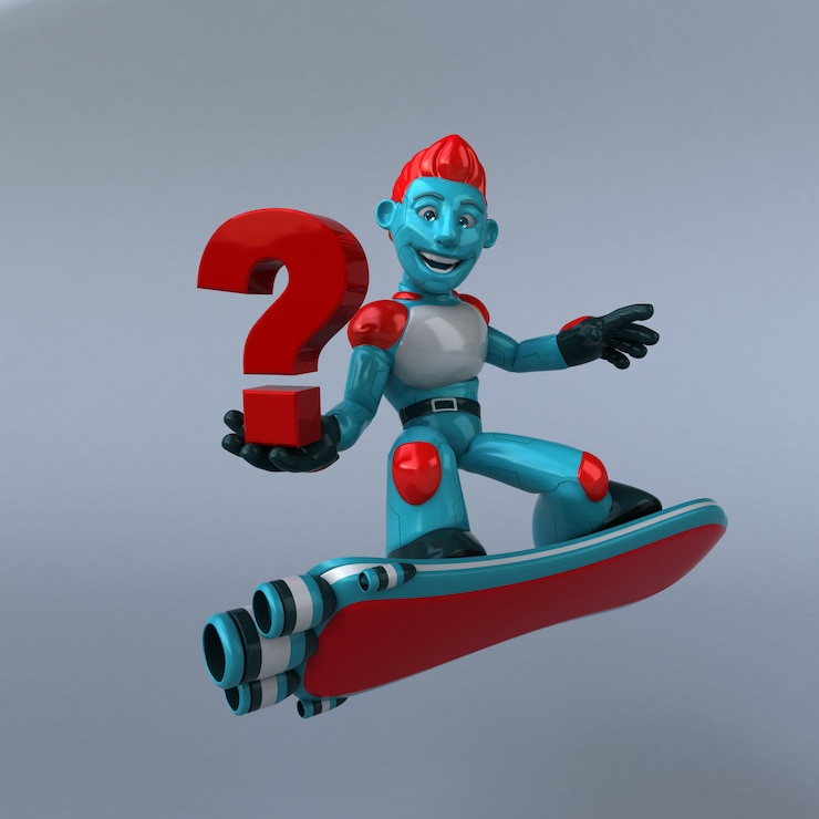 Foto ilustración 3d robot rojo