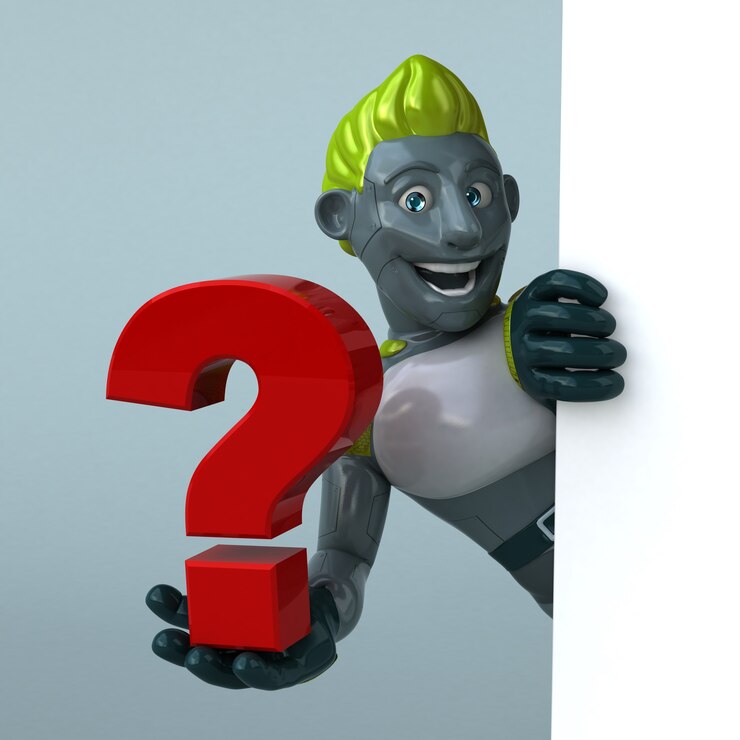 Foto ilustración 3d de robot verde