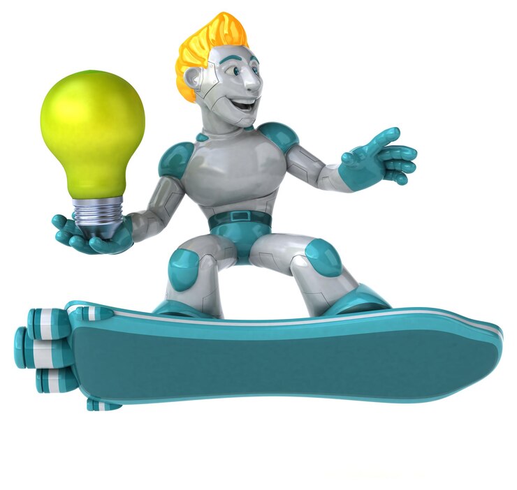 Foto ilustración 3d de robot
