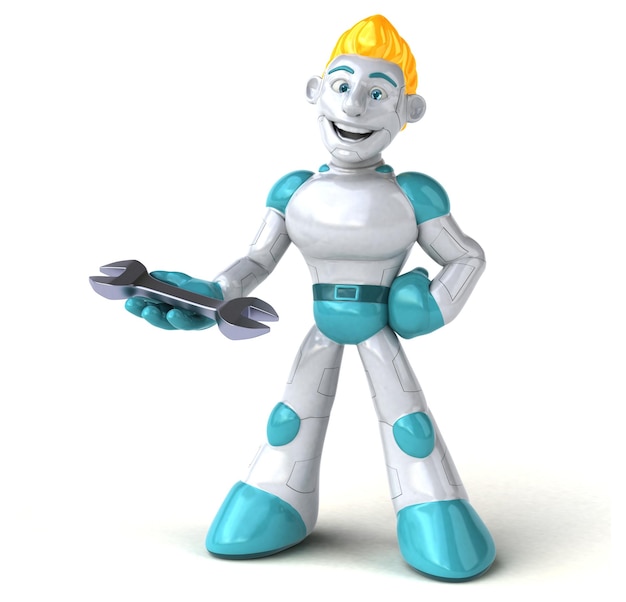 Ilustración 3D de robot