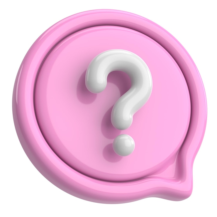 Foto ilustración en 3d del signo de interrogación