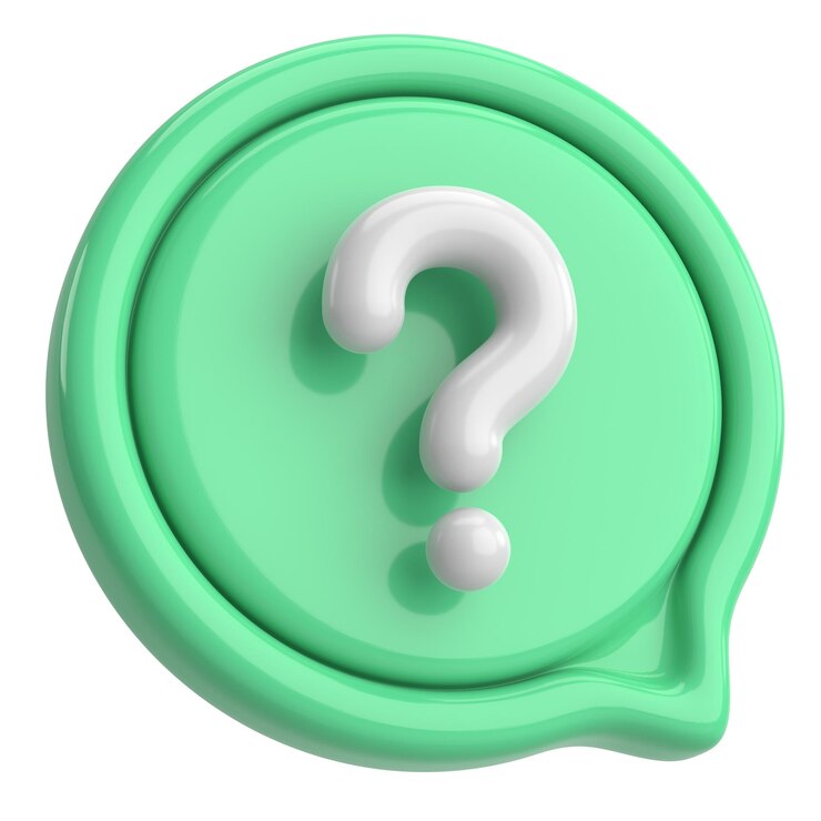 Foto ilustración en 3d del signo de interrogación