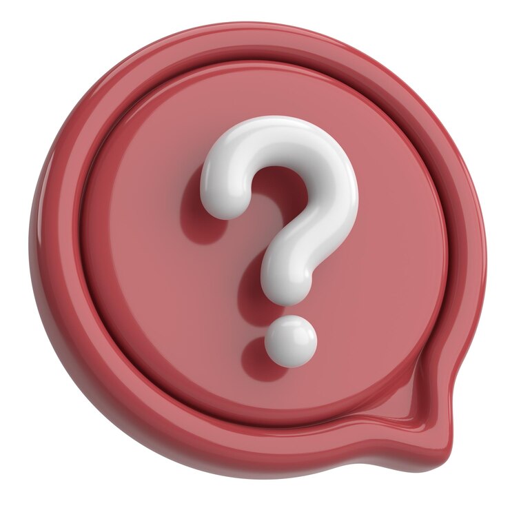Foto ilustración en 3d del signo de interrogación