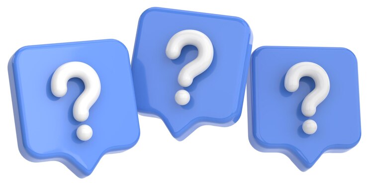 Foto ilustración en 3d del signo de interrogación