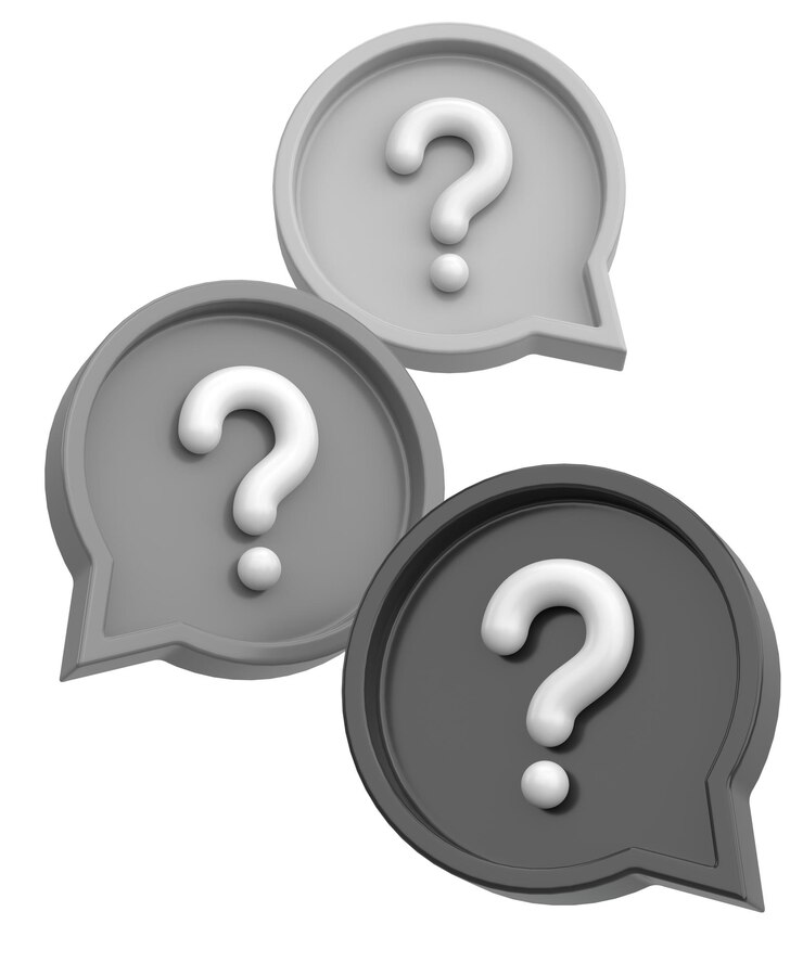 Foto ilustración en 3d del signo de interrogación